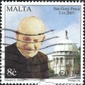 MALTA, Saint Gorg Preca, blue 2007, 8c