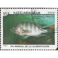 NICARAGUA, FISH, Blind Cave Fish, green 1987, $15