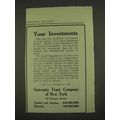 1913 Guaranty Trust Company of New York Ad