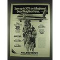 1978 Allegheny Airlines Ad - Good Neighbor Fares