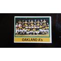 1976 Topps Card # 421 Oakland Athletics Team Ca...