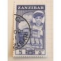 Zanzibar 1961 5s Deep Bright Blue Used SG 385 S...