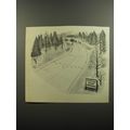 1952 Cartoon by Robert Day - Caution Deer Crossing