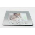 I Love My Cat Photo Frame Silver Glitter 14 CM ...