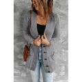 Dark Gray Front Pocket and Buttons Closure Card...