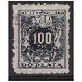 Po Mi 44: 100 Mk. blue-black Postage Due Stamp:...