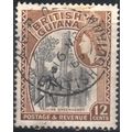 British Guiana 1954 - SG338a - 12c black & brow...