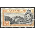 Ascension Island 1940 SG39a 1d Black & Yellow-O...