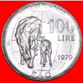COW & GLOBE: ITALY ★ 100 LIRE 1979R MINT LUSTER...