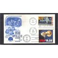 FDC Fleetwood 1909 $9.35 Eagle Dual C76 Moon La...