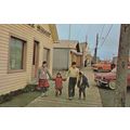 Main Street with Eskimo Children in Nome Alaska...