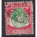 Singapore Malaya 1948 KGV1 $2 Green & Scarlet u...