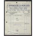 J. MANGER & SON LTD,KINGSLAND HIGH ST,LONDON,E8...