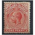 Falkland Islands 1912 SG61 1d Orange-Red Mounte...
