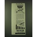 1945 Weaver Chokes Ad - Your game bag will be f...