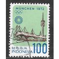 INDONESIA 1972 OLYMPIC GAMES USED crazing fault...