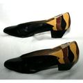 Vintage 1980 Black Multi Shoes Size 6 uk 39 Euro