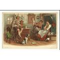 Art AUSTRIAN Domestic Scene Postcard (396-b)