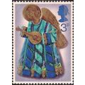 GB, CHRISTMAS, Angel with Mandolin, blue 1972, 3p