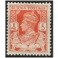 Burma 1938 SG18b 1p Red-Orange Mounted Mint .. ..