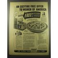 1944 Wilson B-V Ad - recipe for B-V Macaroni, Rector Style