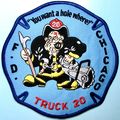 Chicago FD, Truck 20. 5". PP87.