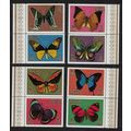 Ajman Butterflies 8v Vertical Pairs 1971 MNH MI...