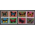 Ajman Butterflies 8v Blocks of 4 1971 MNH MI#74...
