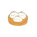 Pin Badge Bowl of Onions/Infant Faces Fun 2.8cm...