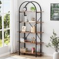 Arched Bookshelf 5 Tier Book Shelf, 31.5 Inch W...