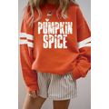 Orange PUMPKIN SPICE Graphic Varsity Casual Swe...