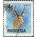 RHODESIA, MAMMALS, Reedbuck, blue 1974, 4c, #4