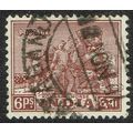 India 1949 Definitive Issue 6p Purple Brown SG3...