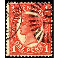Australia QLD 1897 Queen Victoria 1d Used Stamp...