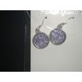 Exclusive round pale purple resin druse druzy 1...