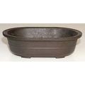 "Brown Mica Bonsai Pot - Oval14"" x 9.75"" x 4....
