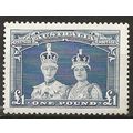 Australia 1938 SG178 £1 Bluish Slate Mounted Mi...