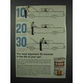 1960 Shell X-100 Motor Oil Ad - Important Seconds