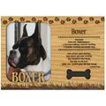 Boxer Cropped Engraved Wood Picture Frame Magnet