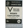 1980 programme Widnes v. Castleford