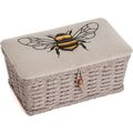 HobbyGift Small Sewing Box - Woven Basket - Lin...