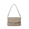Ladies'Cowhide Shoulder Bag Tote Handbag Grey