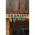 Green 6 Pair Turquoise Boho Vintage Earrings Set