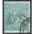 Australia 1911 O75b 1/4d Deep Turquoise SERVICE...