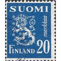 FINLAND, Lion Rampant, blue 1950, 20M