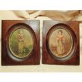 2 Jane Freeman Pictures Chums Wood Frame 5.5 x ...