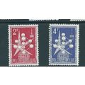 belgium stamps sg1596 sg 1598 2 from set of 4 b...