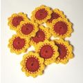 Flower appliques #F001 embellishments 10 pieces...