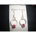 Exclusive dark rose pink baguette cut glass eur...
