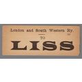 LONDON & SOUTH WESTERN RAILWAY LUGGAGE LABEL - ...
